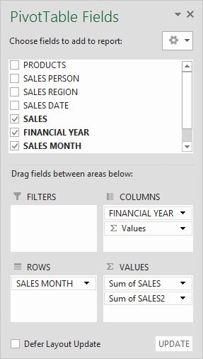 excel total grand include pivot chart In  an Total Free Table Excel Pivot with Running