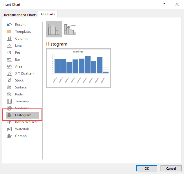 excel chart 2016 axis format With  2016 Excel  Chart a Free Create Histogram Microsoft