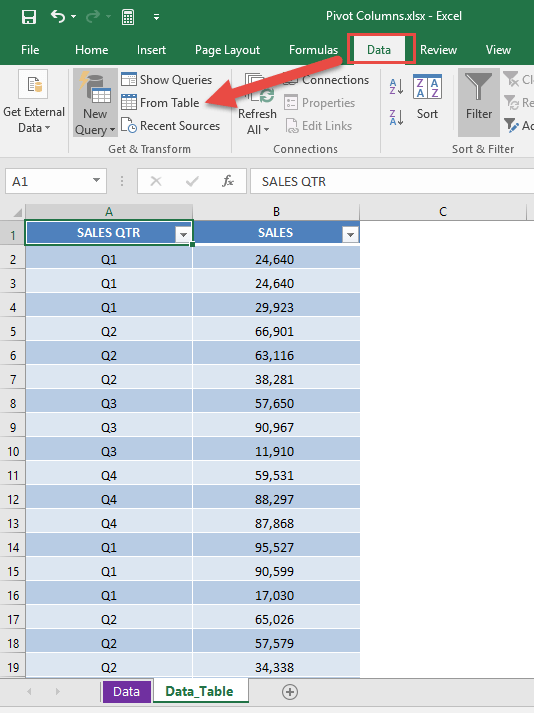 table pivot to query a from a create how Query Columns Free Microsoft   Using Power Pivot Create