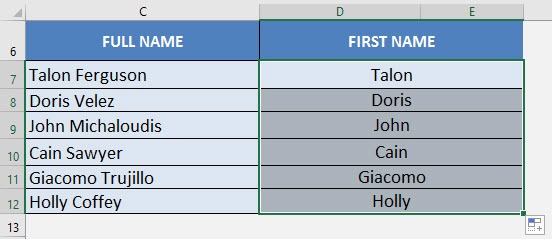 extract excel to last name how in Name First Name Excel   Full Extract in Free From