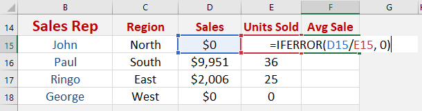 IFERROR Function: Introduction