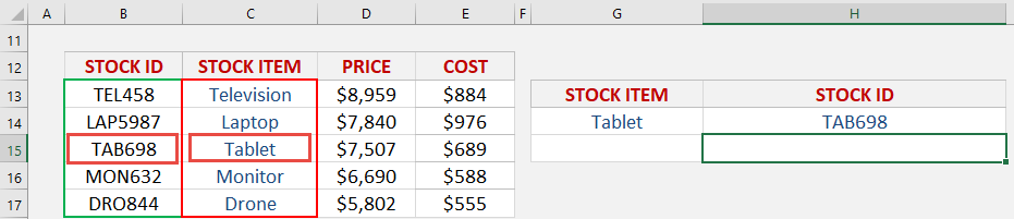 How To Use INDEX-MATCH Formula