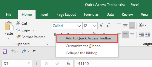 Quick Access Toolbar