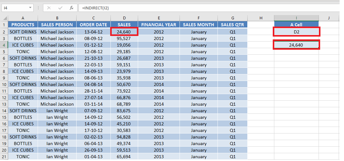 Excel INDIRECT Function Using Sheet References