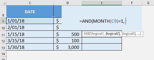 AND Formula in Excel