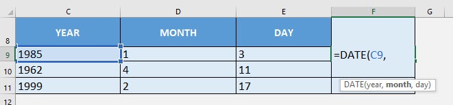 DATE Formula in Excel