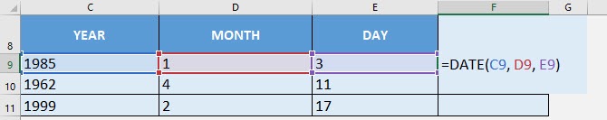 DATE Formula in Excel