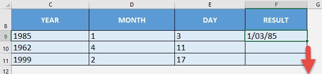 DATE Formula in Excel