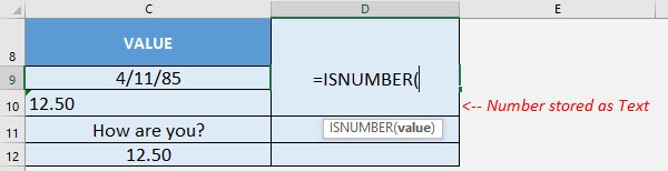 ISNUMBER Formula in Excel