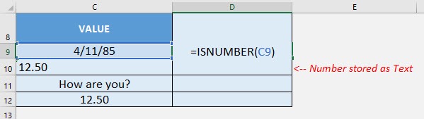 ISNUMBER Formula in Excel