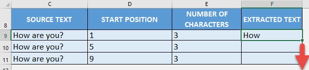 MID Formula in Excel