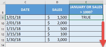 OR Formula in Excel