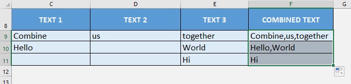 TEXTJOIN Formula in Excel