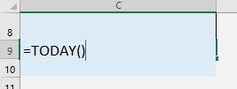 TODAY Formula in Excel