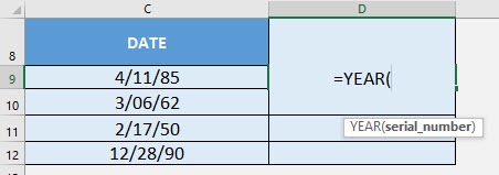 DAY Formula in Excel