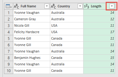 Extract Length Using Power Query or Get & Transform