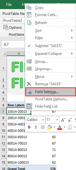 Show Field and Value Settings in Excel Pivot Tables