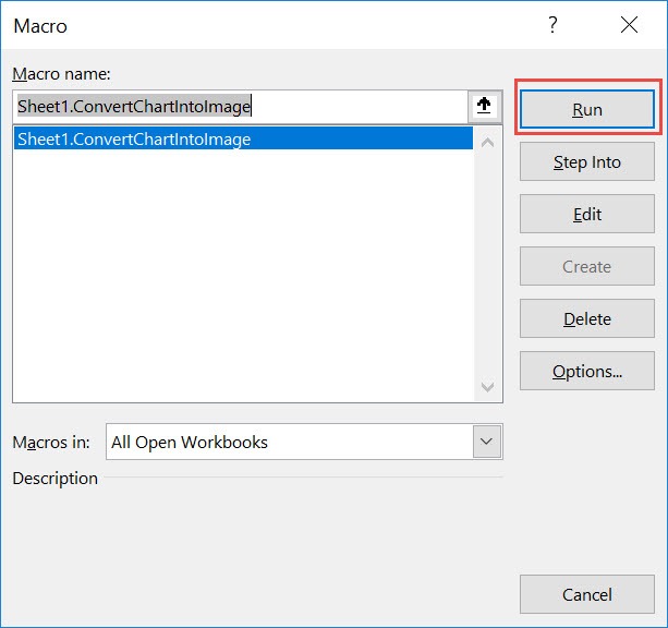 Convert Chart into Image Using Macros In Excel