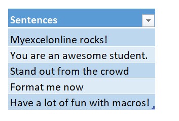 Convert Selection to Sentence Case Using Macros In Excel