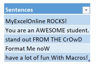 Convert Selection to Upper Case Using Macros In Excel