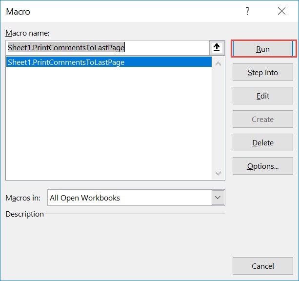 Print All Comments of a Worksheet Using Macros In Excel