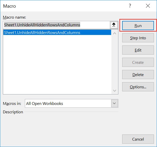 Unhide All Hidden Rows and Columns Using Macros In Excel