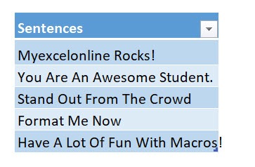 Convert Selection to Proper Case Using Macros In Excel