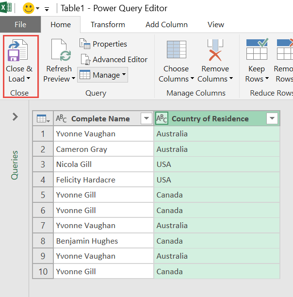 Rename a Column Using Power Query or Get & Transform