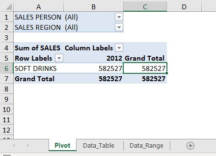 Change Data Source in Pivot Table