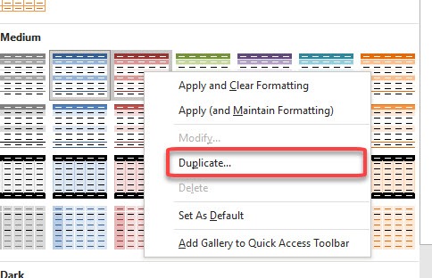 Customising Excel Pivot Table Styles