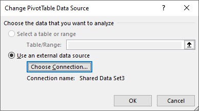 Refresh External Data Source in Excel Pivot Table