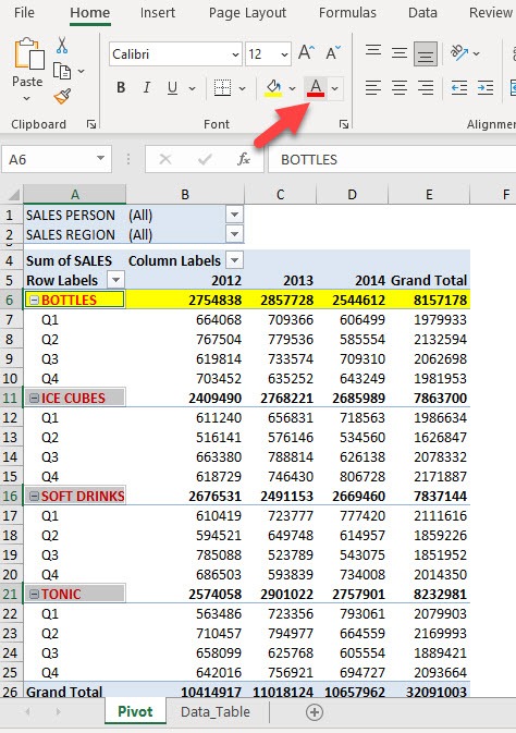 Select & Format Fields in Excel Pivot Tables