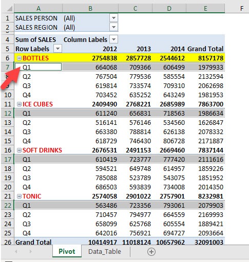 Select & Format Fields in Excel Pivot Tables