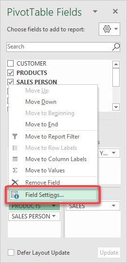 Print Excel Pivot Table on two pages