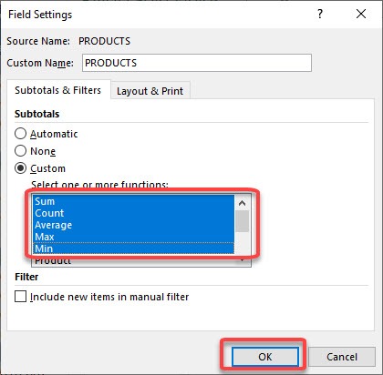 Print Excel Pivot Table on two pages