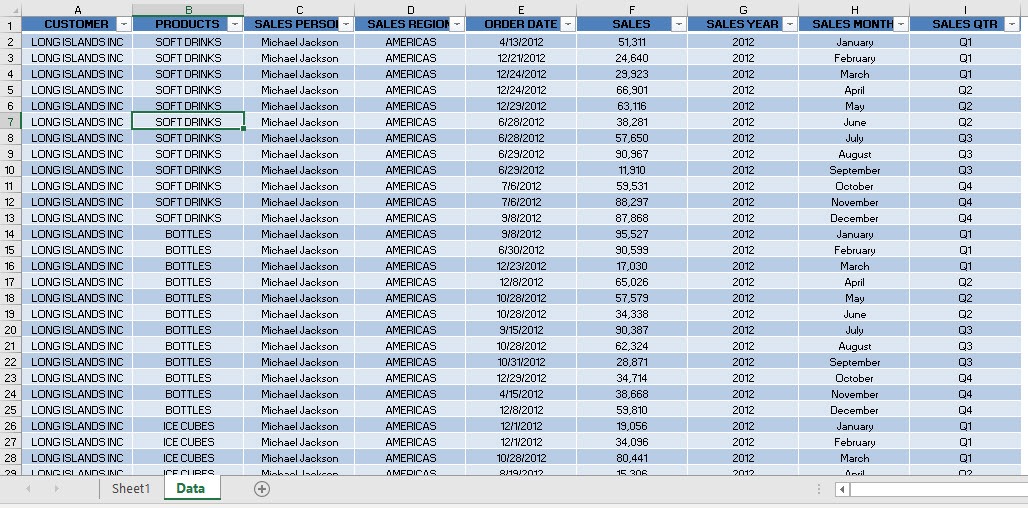 Field List & Areas