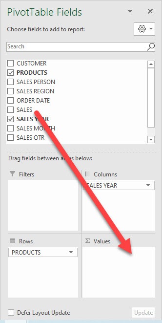 Field List & Areas