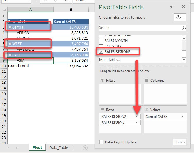 Group by Text fields in Excel Pivot Tables