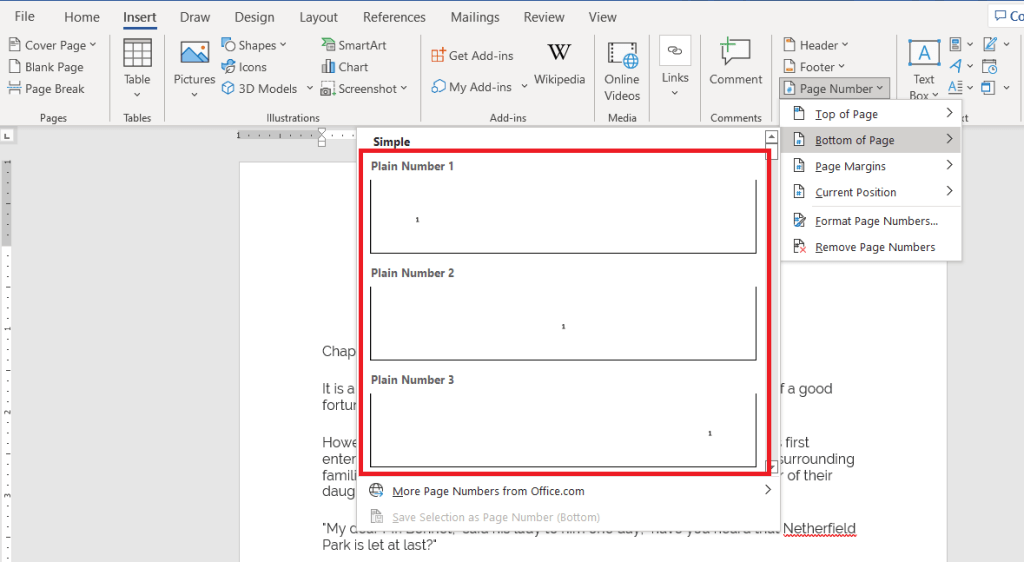 How to Insert Page Numbers in Word