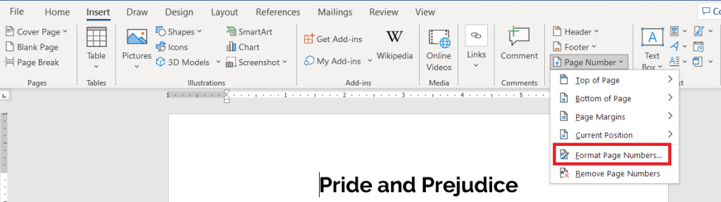 How to Insert Page Numbers in Word