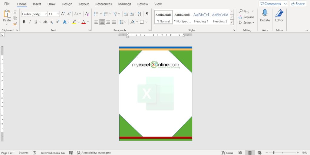 How to Create a Custom Letterhead in Microsoft Word 365