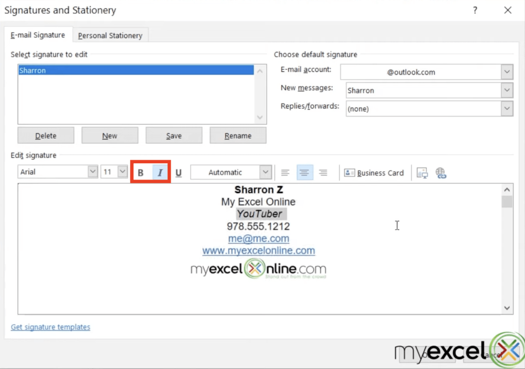 How to Setup A Signature in Outlook