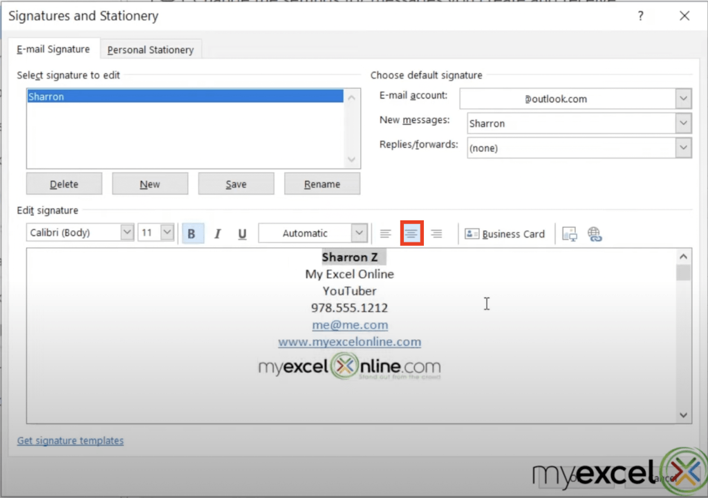 How to Setup A Signature in Outlook