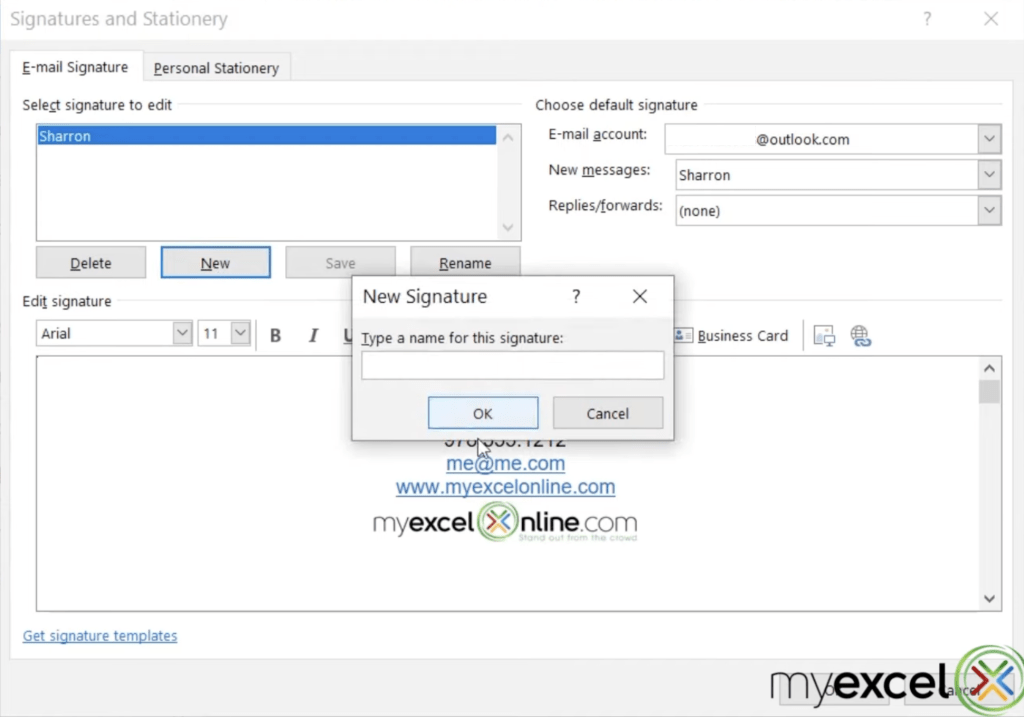 How to Setup A Signature in Outlook