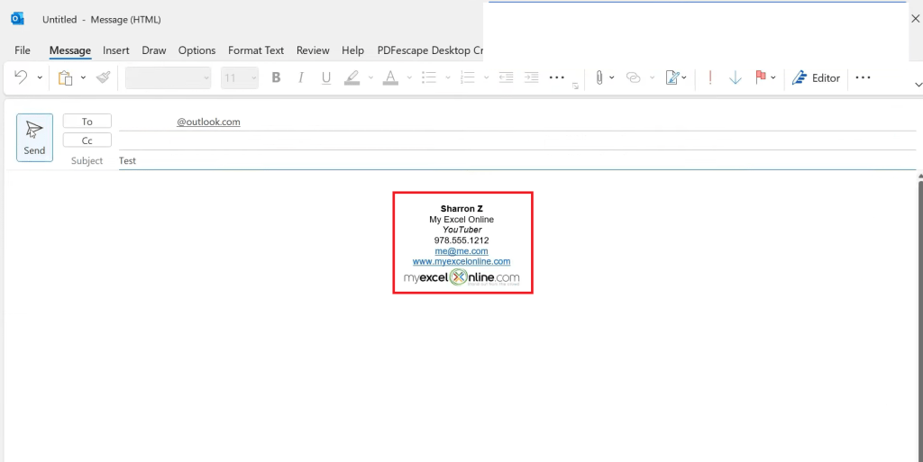 How to Setup A Signature in Outlook