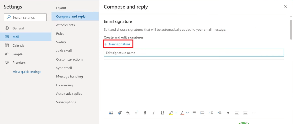 How to Setup A Signature in Outlook