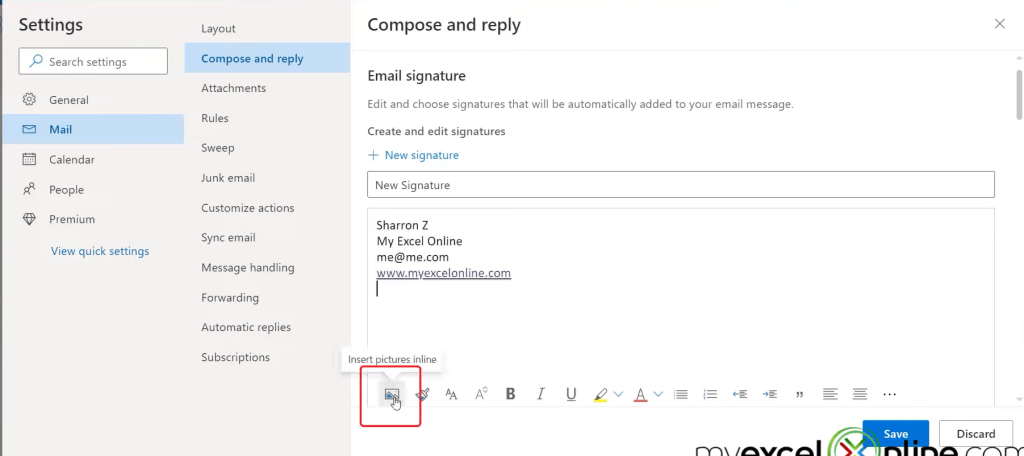 How to Setup A Signature in Outlook