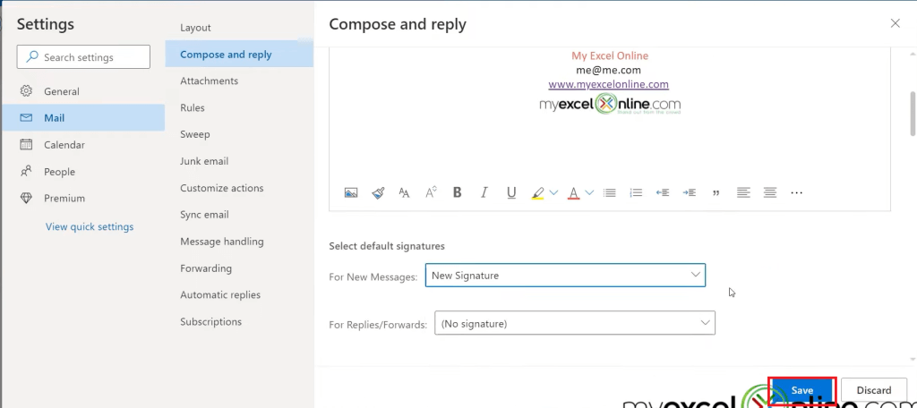 How to Setup A Signature in Outlook