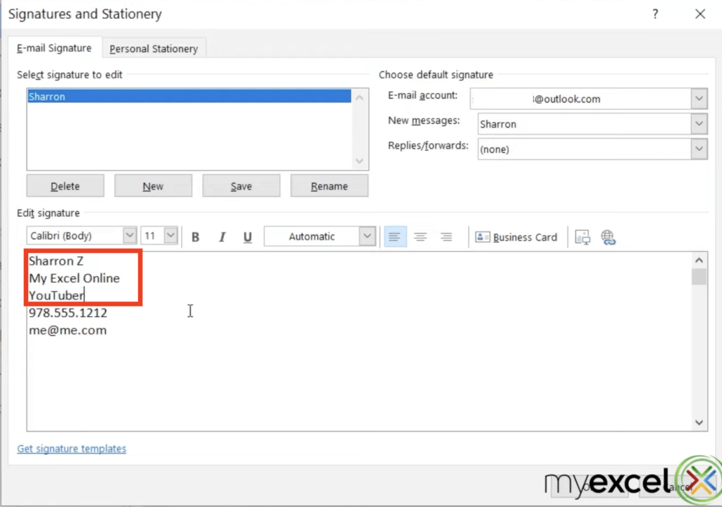 How to Setup A Signature in Outlook