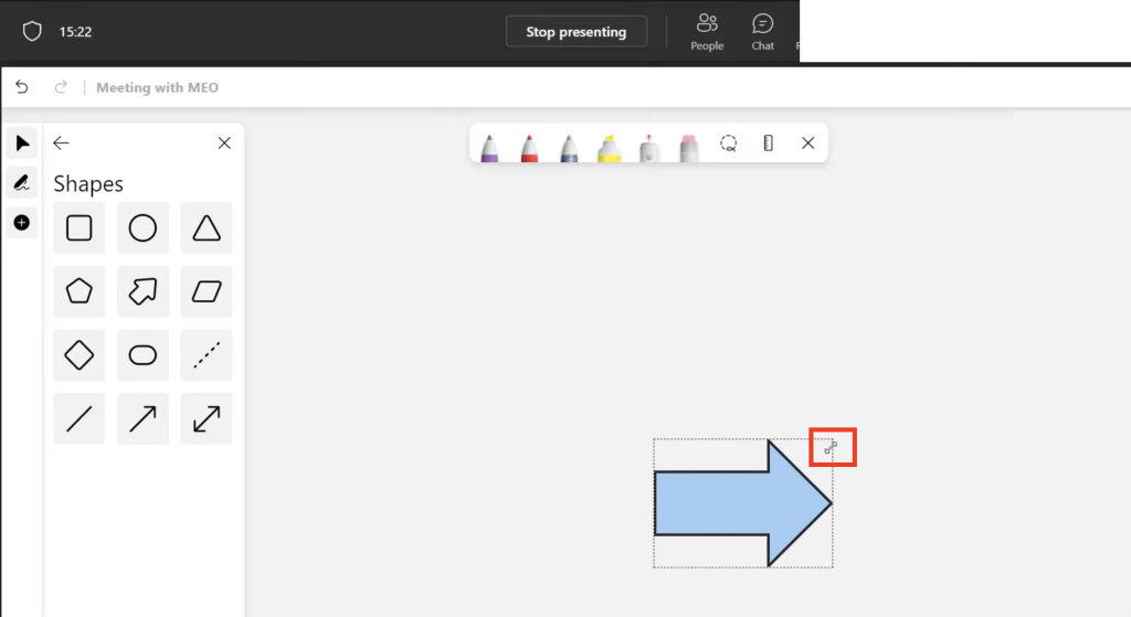 Using the Whiteboard in Microsoft Teams